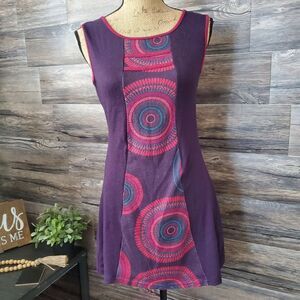 KEAWA | Purple & Pink Floral Sleeveless Dress Women's Size Small
